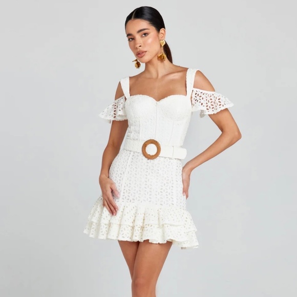 NADINE MERABI Dresses & Skirts - Nadine Merabi White Annie Dress
